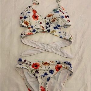 Floral Pattern Bikini Set